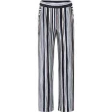 Marc Cain Striped Midnight Blue Wide Leg Pants - Midnight Blue