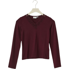 Jenter Overdeler Gina Tricot Y Lace Top - Wine Tasting (246691420-3435)