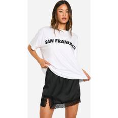 Satin Skirts boohoo Womens Tall Satin Lace Trim Mini Skirt - Black