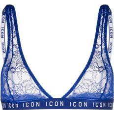 DSquared2 Women Underwear DSquared2 Logo Print Floral Lace Bra - Blue