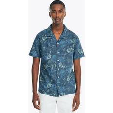 Nautica Men Shirts Nautica Palm Print Linen Short-Sleeve Shirt - Lapis Blue