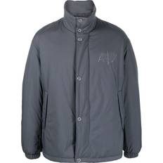 Armani Exchange Polyester Outerwear Armani Exchange Logo Print Padded Jacket - Grey