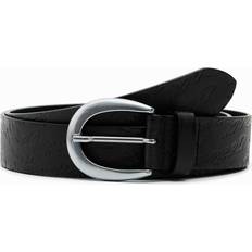 Desigual Belts Desigual Irregular Buckle Belt - Black