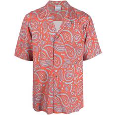 Marcelo Burlon Paisley Kortärmad Skjorta Herr - Red