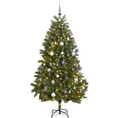 Julgran 300cm vidaXL LED and Ball Set Hinged Green Julgran 300cm