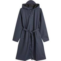 A-Line Long Rain Coat - Navy