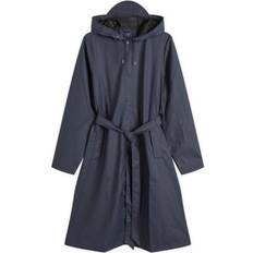 Rains A-Line Long Rain Coat - Navy