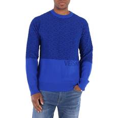 Versace Sweaters Versace Greca Crewneck Knit Jumper - Blue