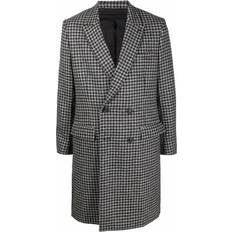 Unisex - XXL Coats Ami Paris Houndstooth Pattern Double-Breasted Coat - Grey