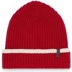 XS Beanies Brunello Cucinelli Cashmere English Rib Knit Beanie - Red