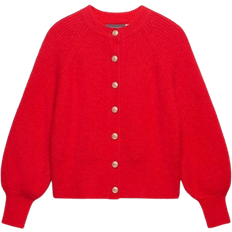 Polyamide Cardigans Mint Velvet Knitted Wool Blend Cardigan - Red