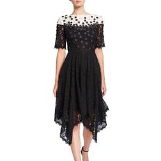 Floral Appliqué Lace Handkerchief Dress