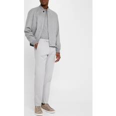Cashmere - Men Jackets Zegna Bomber en Oasi Cashmere Elements - Gris Chiné
