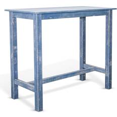 Blue Bar Tables Sunny Designs Simple Wood Pub Ocean Blue Bar Table 48x48"