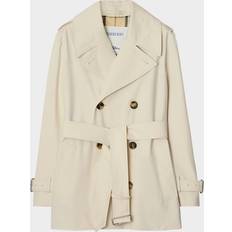 Burberry Belted Trench Coat - White