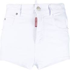 DSquared2 Shorts DSquared2 Honey Logo Patch Denim Mini Shorts - White