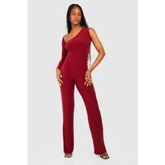 Jumpsuits - Pink Jumpsuits & Overalls boohoo Tall One Sleeve Wide Leg Jumpsuit - Pink