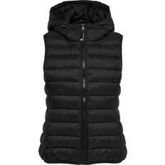 Vuorattu Liivit Only New Tahoe Hood Waistcoat - Musta