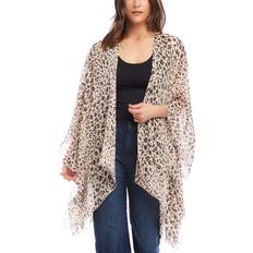 Rayon - Women Jackets Karen Kane Open Front Jacket - Leopard