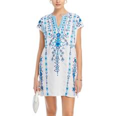 Johnny Was Taria Linen Dress - White