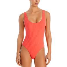 Orange Swimsuits Solid & Striped The Annemarie One Piece Swimsuit Hot Coral