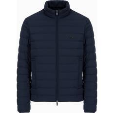 Men Outerwear Emporio Armani Nylon Full-Zip Down Jacket With Eagle Logo Patch