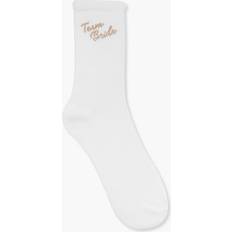 Boohoo Women Socks boohoo Team Bride Socks - White