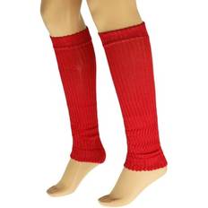 Red Arm & Leg Warmers AWS/American Made Cotton Leg Warmers for Women - Red