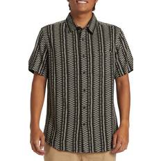 Tops Quiksilver Jacquard Short Sleeve Button-Up Shirt - Tarmac/Dobby