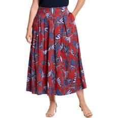 Nic+Zoe Plus Pleated Skirt - Red Multi