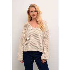 Dame - Natur Gensere Cream CRWilow Pullover - Beige