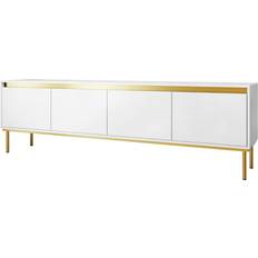 Tv bänk 200cm vit Hollander White/Gold TV-bänk 200x60cm