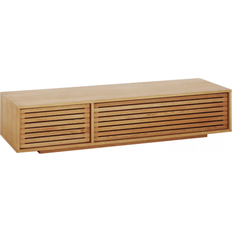 Oaks Storage Cabinets Habitat Max Slatted Oak Storage Cabinet 160x34cm