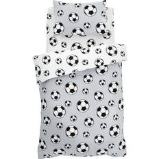 Grey Bed Set Kid's Room Catherine Lansfield Football Fleece Duvet Cover Set 53.1x78.7"