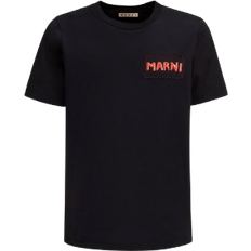 Marni S Overdele Marni Organic Cotton T-shirt with Patch - Black