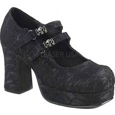 Demonia Cult Womens Pumps - Satin-Lace