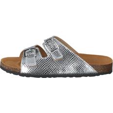 Bianco Sandaler Bianco Buckle Sandal 918 Silver Snake - Sølv/Brun/Grå