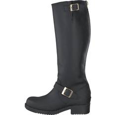 Johnny Bulls High Zip Back Black Shiny Gold Shoes - Svart/Guld