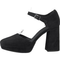 Skor Clarks Sheer100 Strap Klackskor - Black Suede