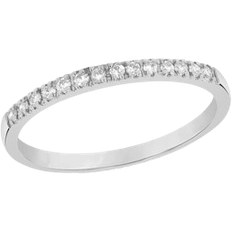 Band Ring - White Gold/Diamonds