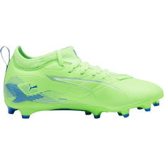 Textile Football Shoes Children's Shoes Puma Youth Ultra 5 Match FG/AG - Fizzy Apple/PUMA White/Bluemazing