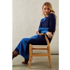 Clothing Wallis Colourblock Knitted Midi Dress - Blue