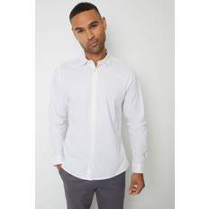 Clothing Threadbare Cotton Long Sleeve Shirt With Stretch - White