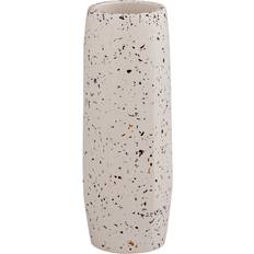 Concrete Vases TOV Furniture Terrazzo Small Skinny White Vase 6.8"