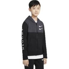 Nike Swoosh Zip Hoodie Junior - Black/Grey