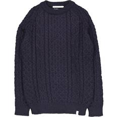 Hudson Aran Jumper - Navy
