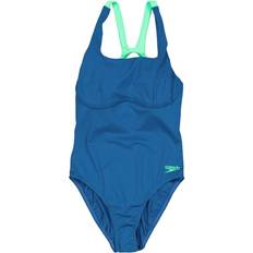 Speedo Womens Flex Band Swimsuit - Blue/Green