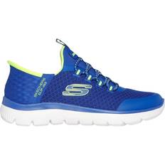 Children's Shoes Skechers Summits High Range Trainers - Blue/Lime