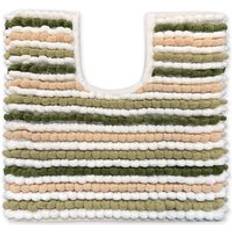 Non-Slip Bath Mats Allure Bath Fashions Striped Chunky Bobble Pedestal Mat Green