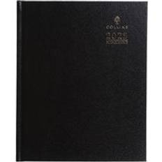 Collins A36 Quarto Desk Diary Week to View Appointments 2025 Black